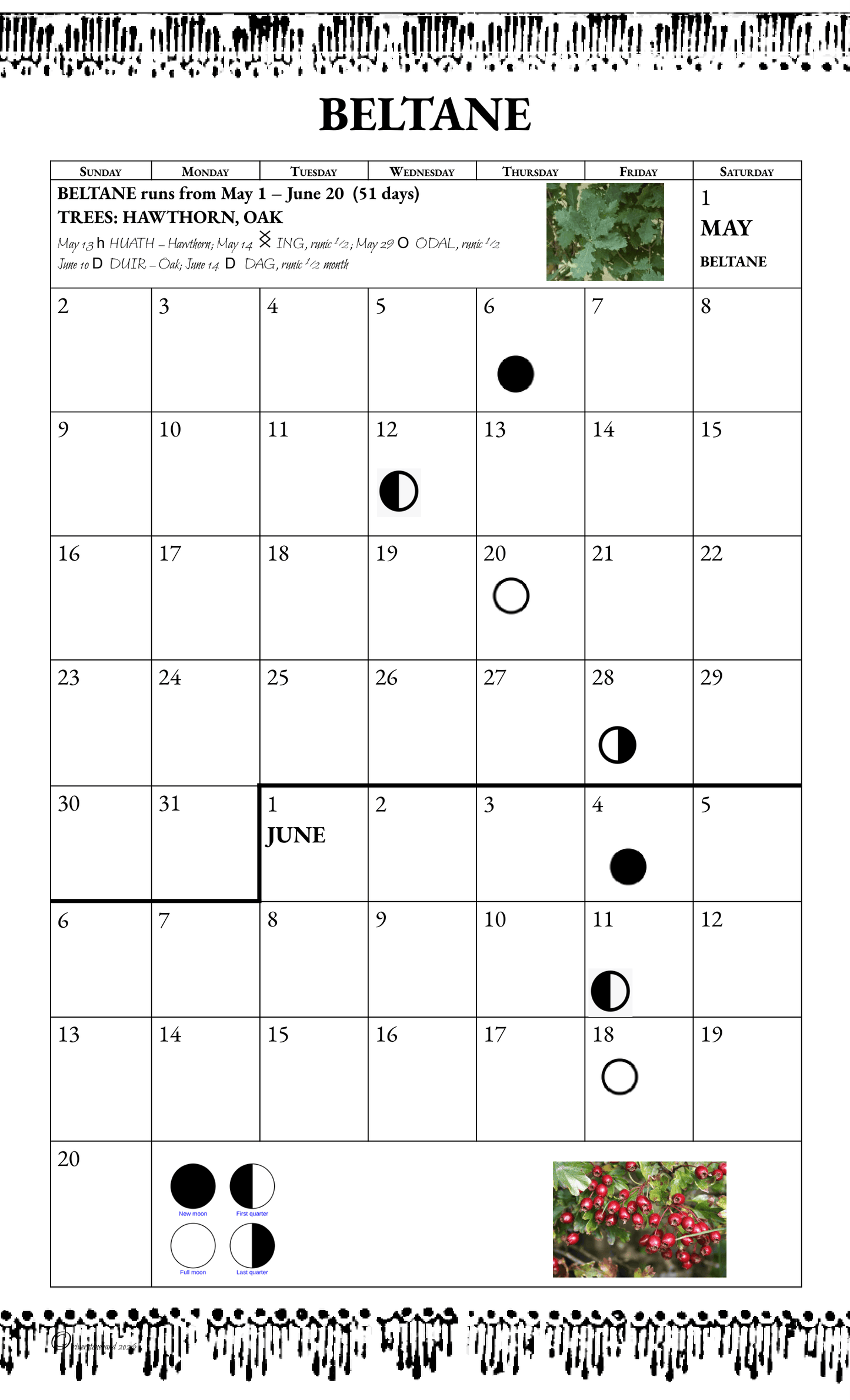 CALENDAR - WHEEL OF THE YEAR 2026-2027 (Digital)